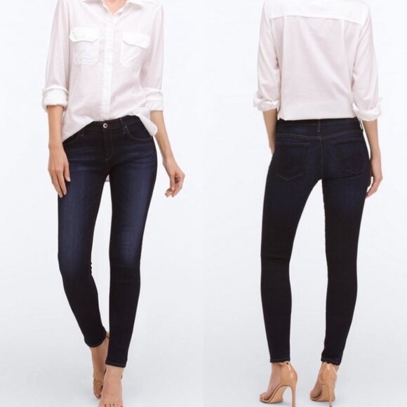AG Adriano Goldschmied The Leggings Size 27 Super Skinny Jeans Dark Wash - Picture 5 of 11